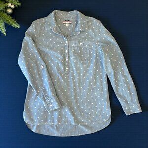 Tommy Hilfiger all cotton denim popover top